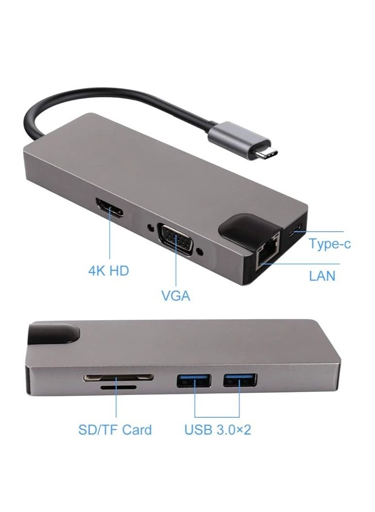 USB C HUB - 8 in 1 4K HDMI Ethernet