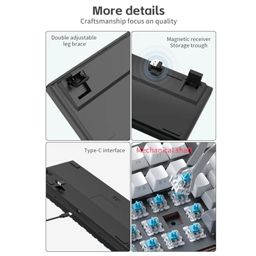 Retro Typewriter Mechanical Gaming Keyboard - Wired/Wireless