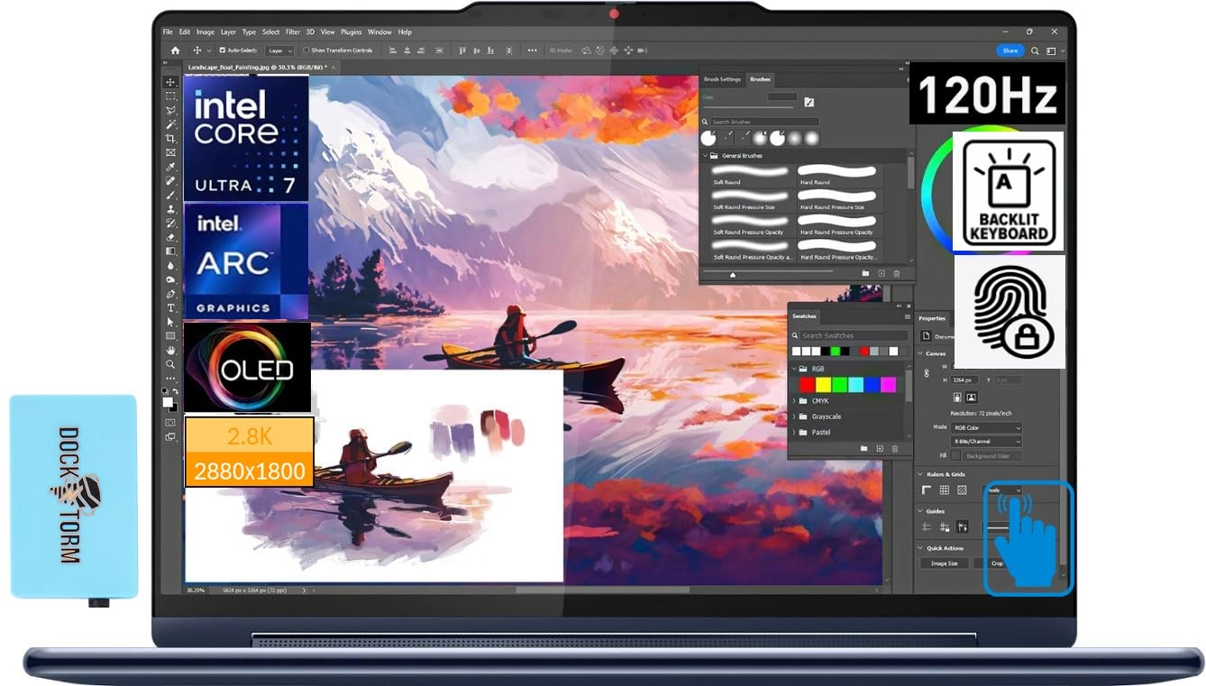 Yoga 9i 83AC0001US - 14'' Core Ultra 7 155H 16GB DDR5 2TB SSD