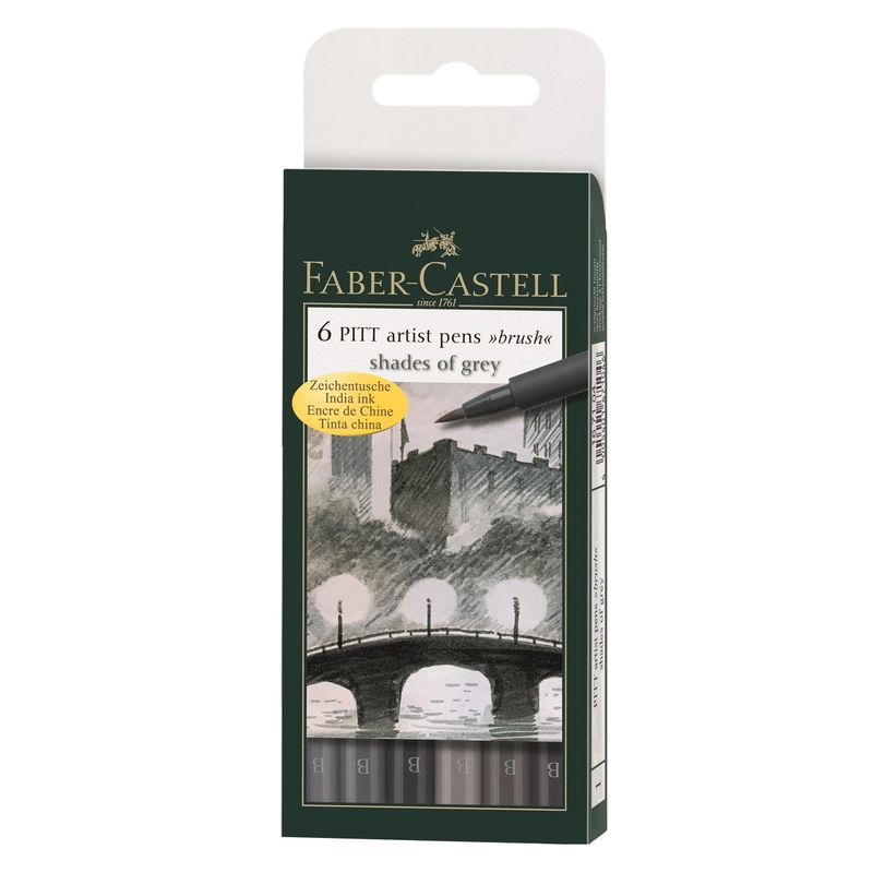 PITT Artist - 6 Pieces Grey Tone Ink Color
