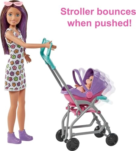 Skipper Doll And Playset - Stroller Baby Doll Ages 3+