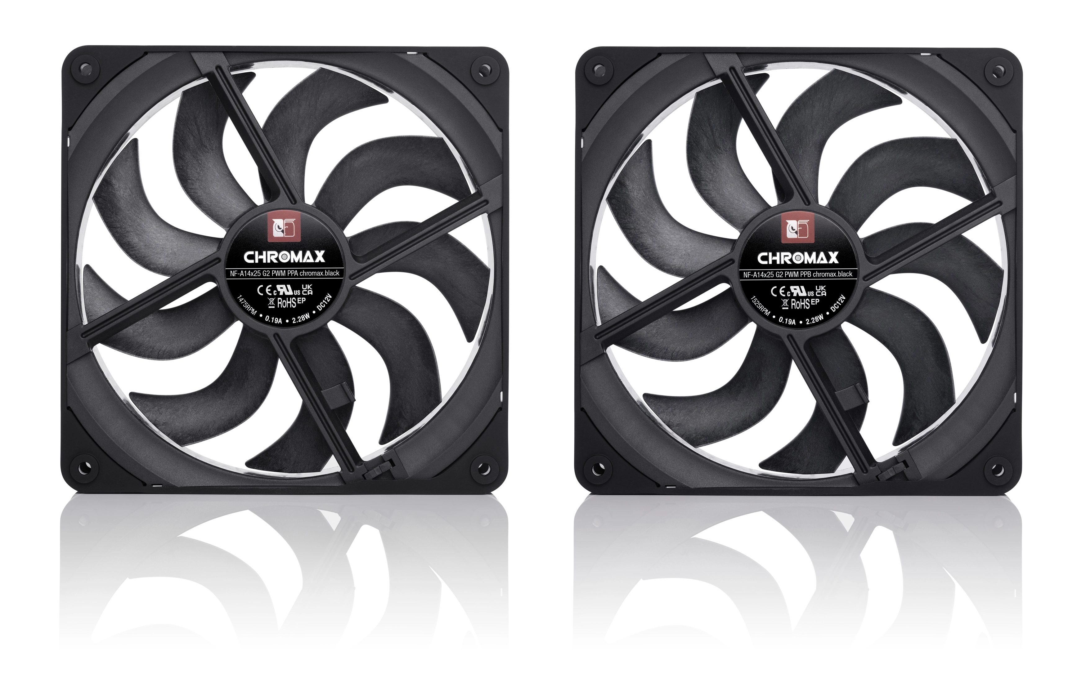 NF-A14x25 G2 PWM Sx2-PP - 2 fans 140mm