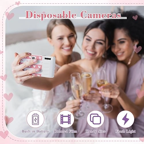 Disposable Camera - 3 Pack 35mm Pink with Flash