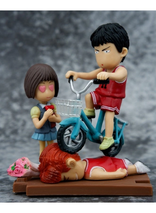 Hanamichi Sakuragi + Kaede Rukawa + Team Action Figures - Slam Dunk - 5 pcs