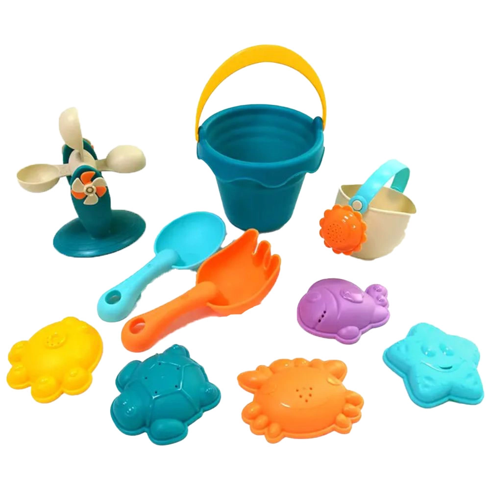 huanger Baby Beach Sand Play Set - 10-Piece Bucket Shovel Rake