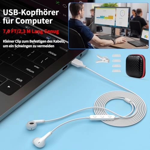 USB In-Ear Headphones Wired Earbud