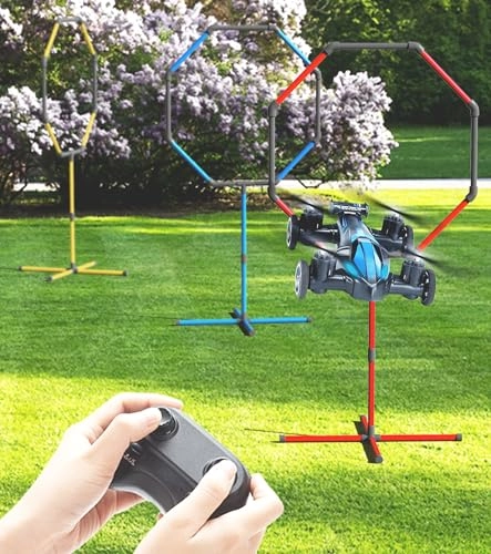 Drone Obstacle Course Kit - 3 Hoop Sizes 20 inch / 23 inch / 27 inch Stopwatch