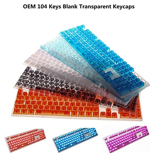 104 Keys Clear Keycaps - ANSI