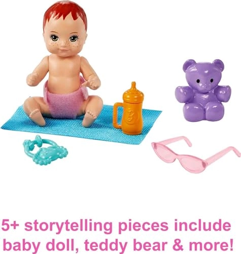 Skipper Doll And Playset - Stroller Baby Doll Ages 3+