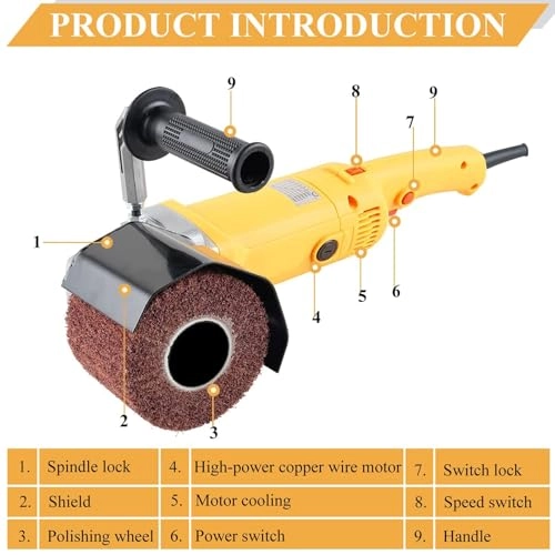 Handheld Burnishing Polishing Machine - 1400W 8 Speed