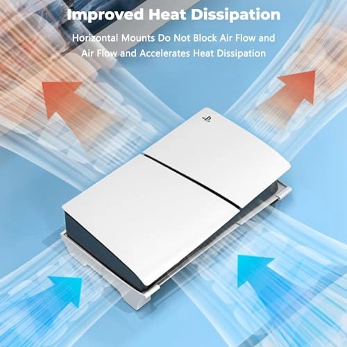 Stand for PS5 Slim - 4-Port USB Hub Horizontal Mount