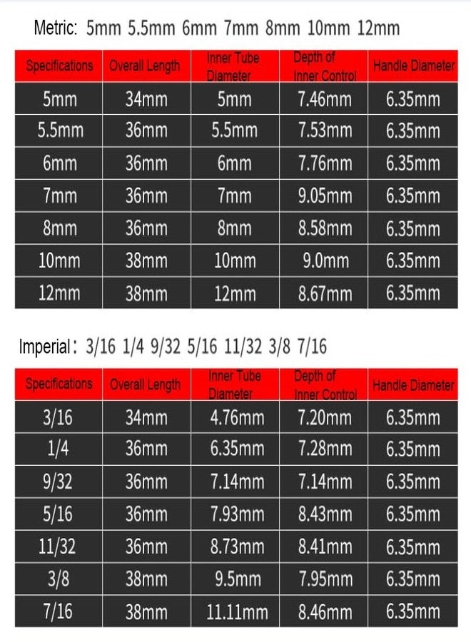 Power Nut Driver Drill Bit - 14-Piece 1/4" Hex Drive Metric & SAE