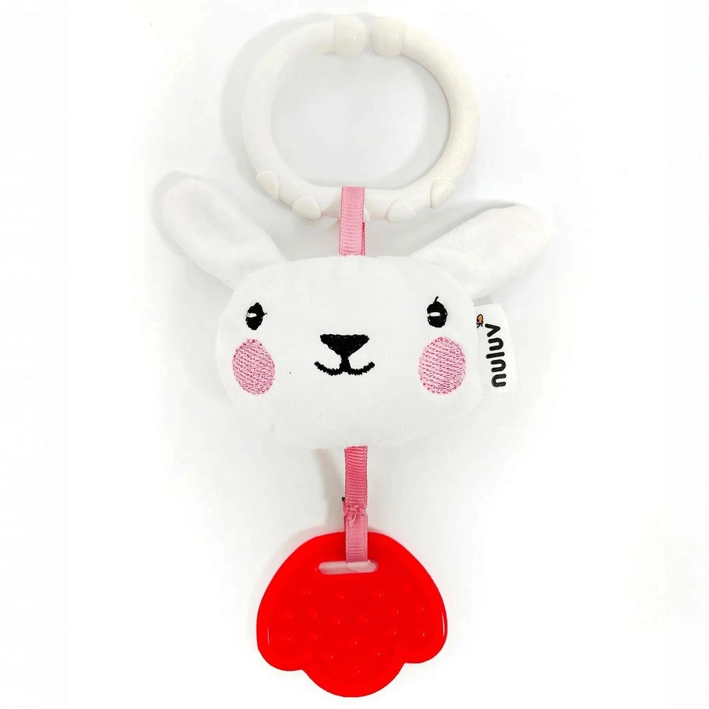 Nuluv Playtime Bunny Teether - Silicone Teething Ring Soft Plush