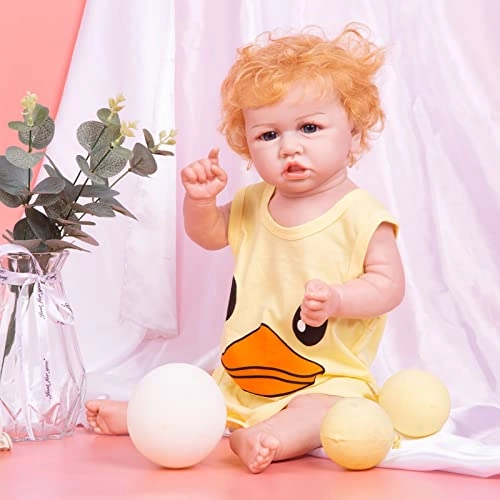 Reborn Baby Doll - 22 Inch Soft Vinyl Blonde Blue Eyes