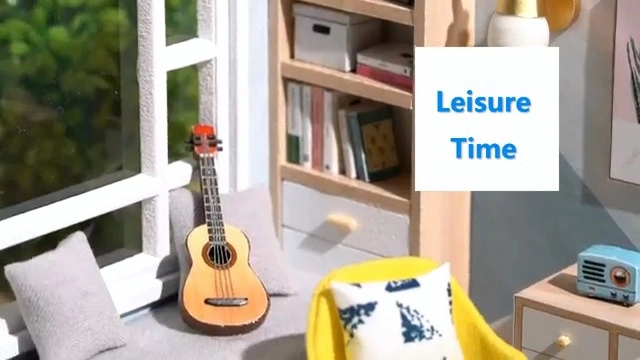 DIY Miniature Dollhouse Kit - Sunshine Study Room 1:32