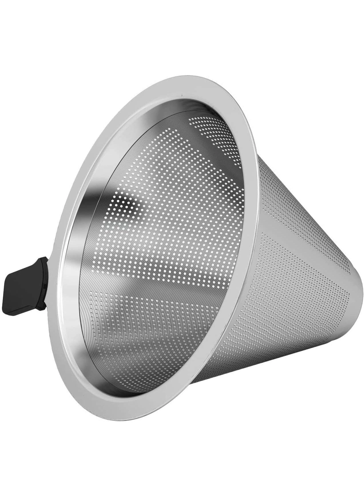 Pour Over Coffee Dripper - Reusable Stainless Steel Filter Glass Carafe