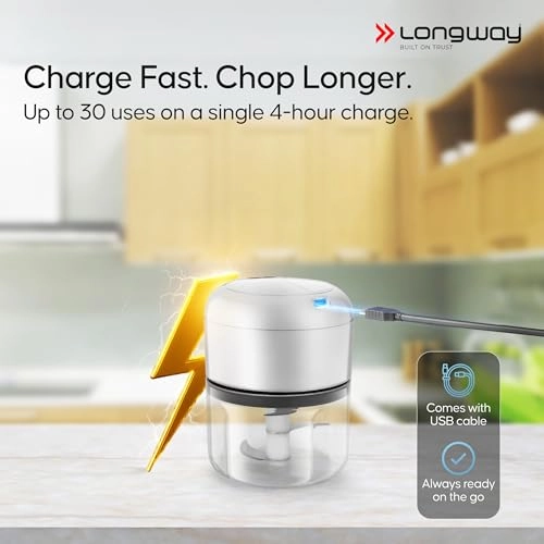 Slicer Rechargeable Mini Electric Chopper - 250ml USB Rechargeable