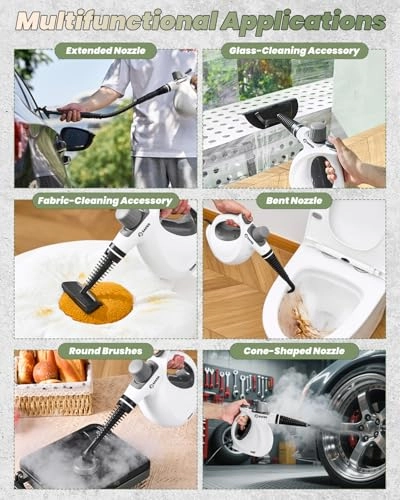 Handheld Steam Cleaner - 1050W Portable White