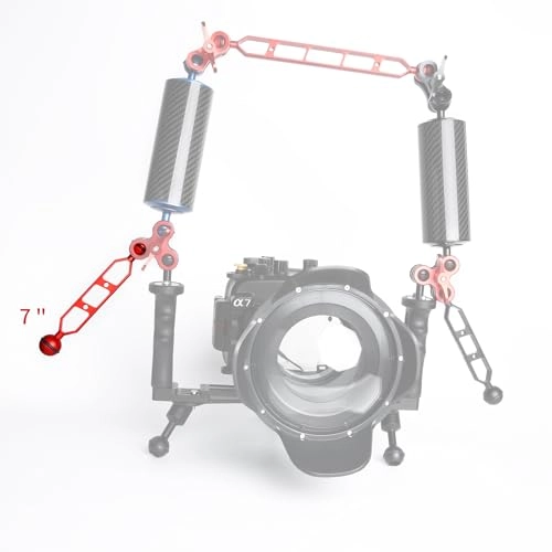 Double Ball Aluminum Alloy Extension Arm - 1" Ball Head Connector 2pack