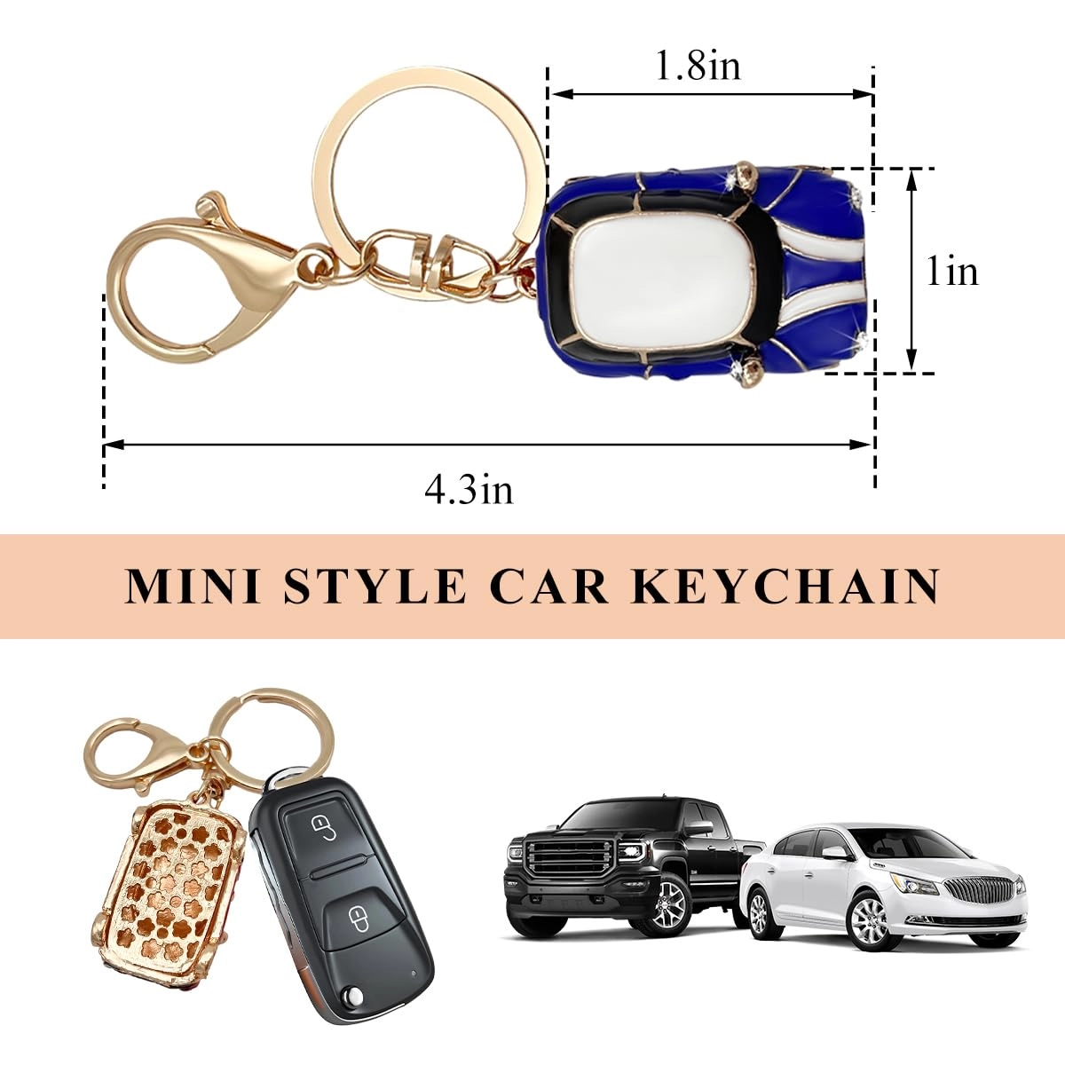 Car Model Rhinestone Keychain