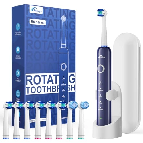 Sonic Electric Toothbrush - 8 Heads Travel Case Light Blue