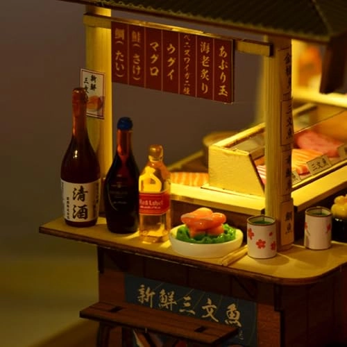 Gibbon Sushi Shop - Vintage Japanese