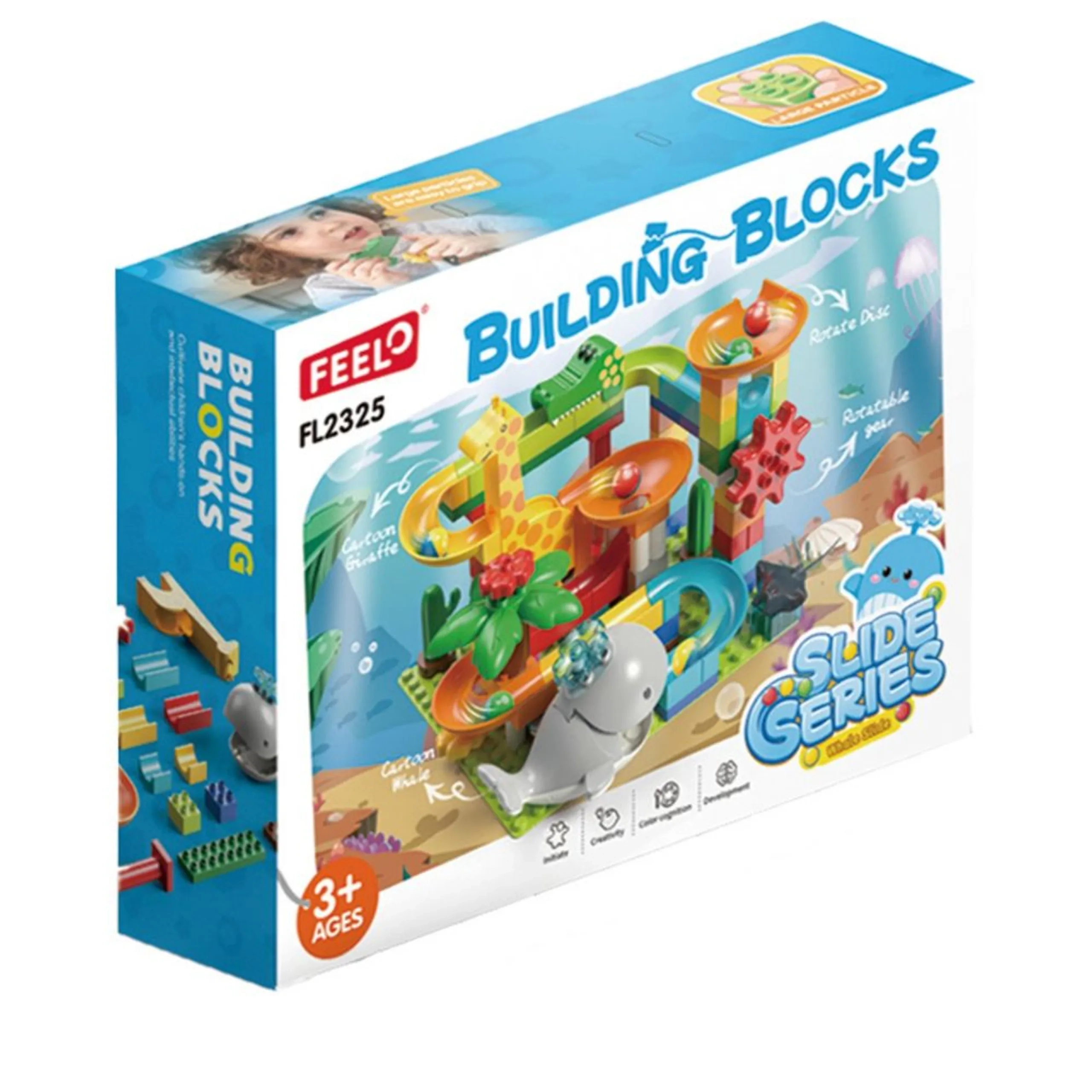 FEELO Whale Slide Run - 97 pcs