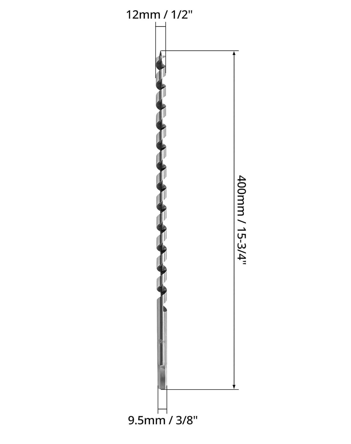 Drill Bit - hardened alloy steel 1/2" Diameter