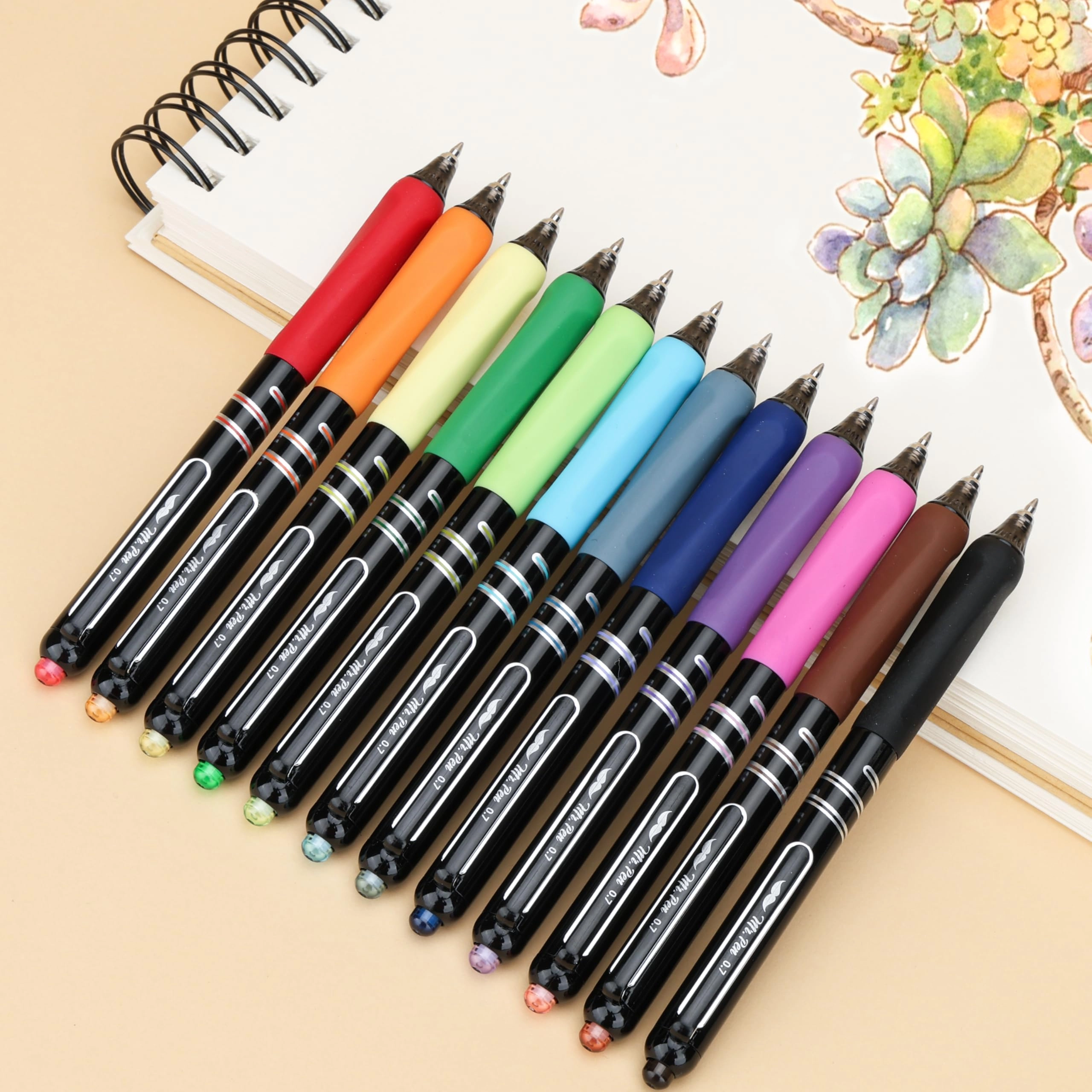 Retractable Gel Pens - 12 Pack 0.7mm