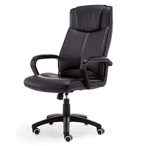 Desk Chair - PU Leather Brown High Back