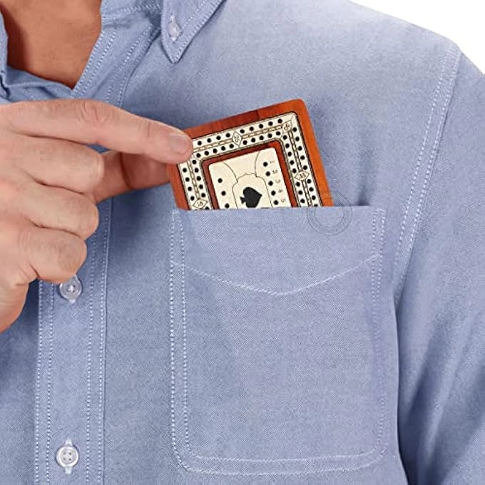 Cribbage Board - 2 Track 60 Points Bloodwood / Maple Wood