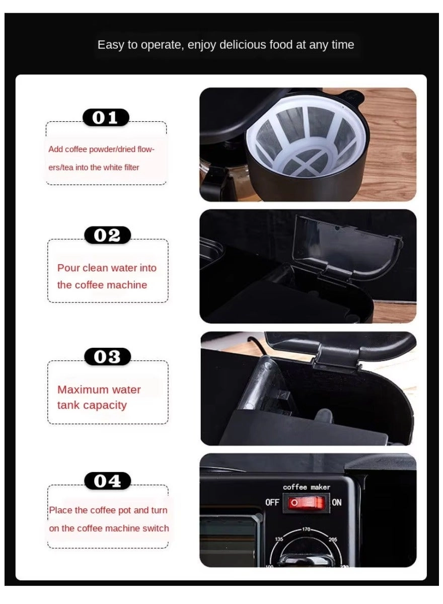 3-in-1 Breakfast Maker - Microwave Oven Griddle Coffee Maker