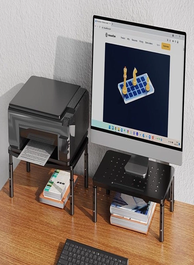 Monitor Stand Riser - Metal Drawer 3 Height Adjustable Phone Holder Pack