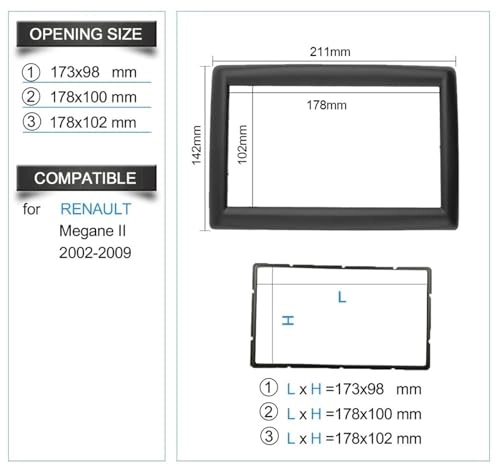 Radio Fascia - for Megane II 2003-2009