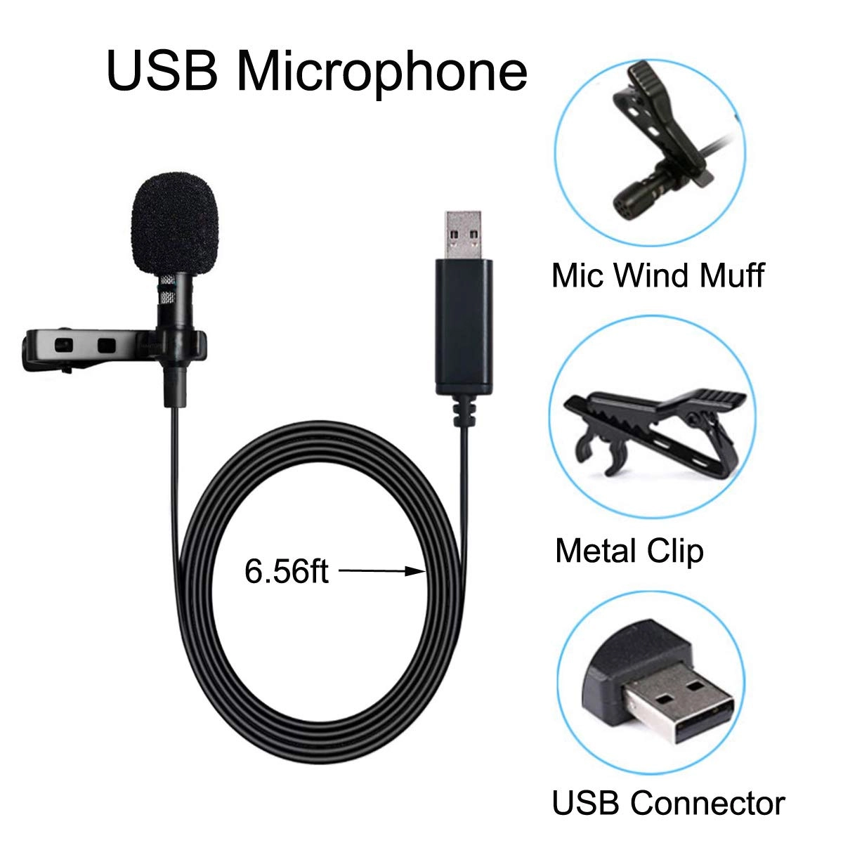 USB Lavalier Microphone USB Microphone