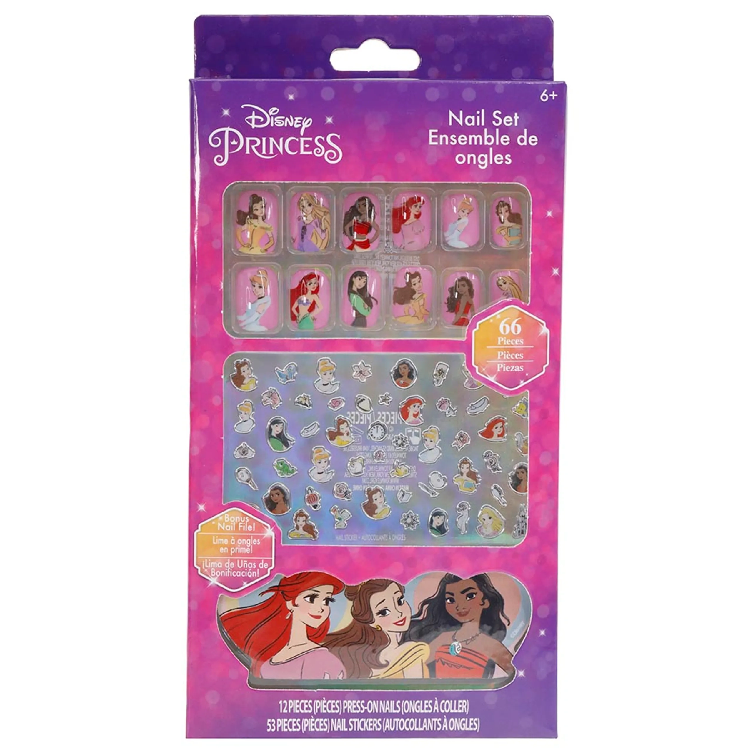 Disney Princess Nail Art Set - 6+ years 66 pcs
