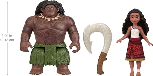 Moana Small Doll - 3.5 inches + Maui Small Doll - Magical Hook