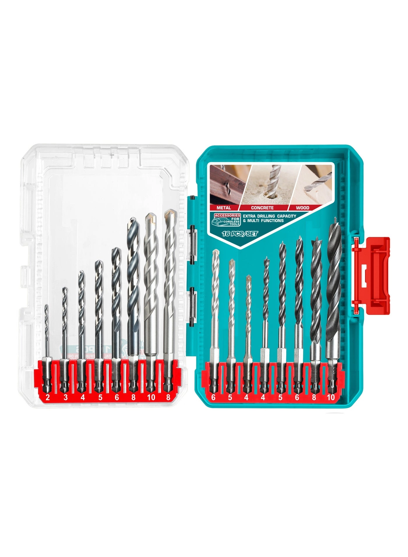 Total Drill Bit Set - 16 pieces