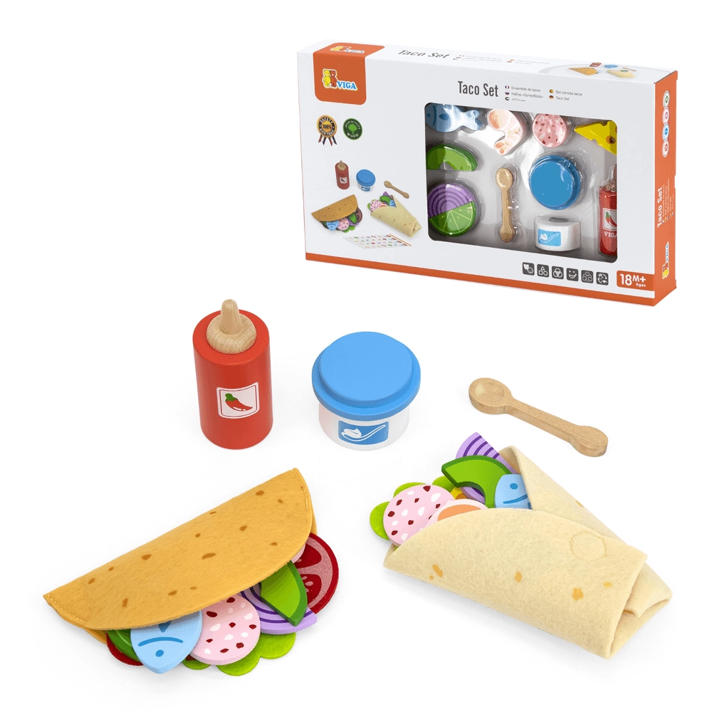 Taco Wooden Role Play Toy Set - 27 pcs (29464294-44677)
