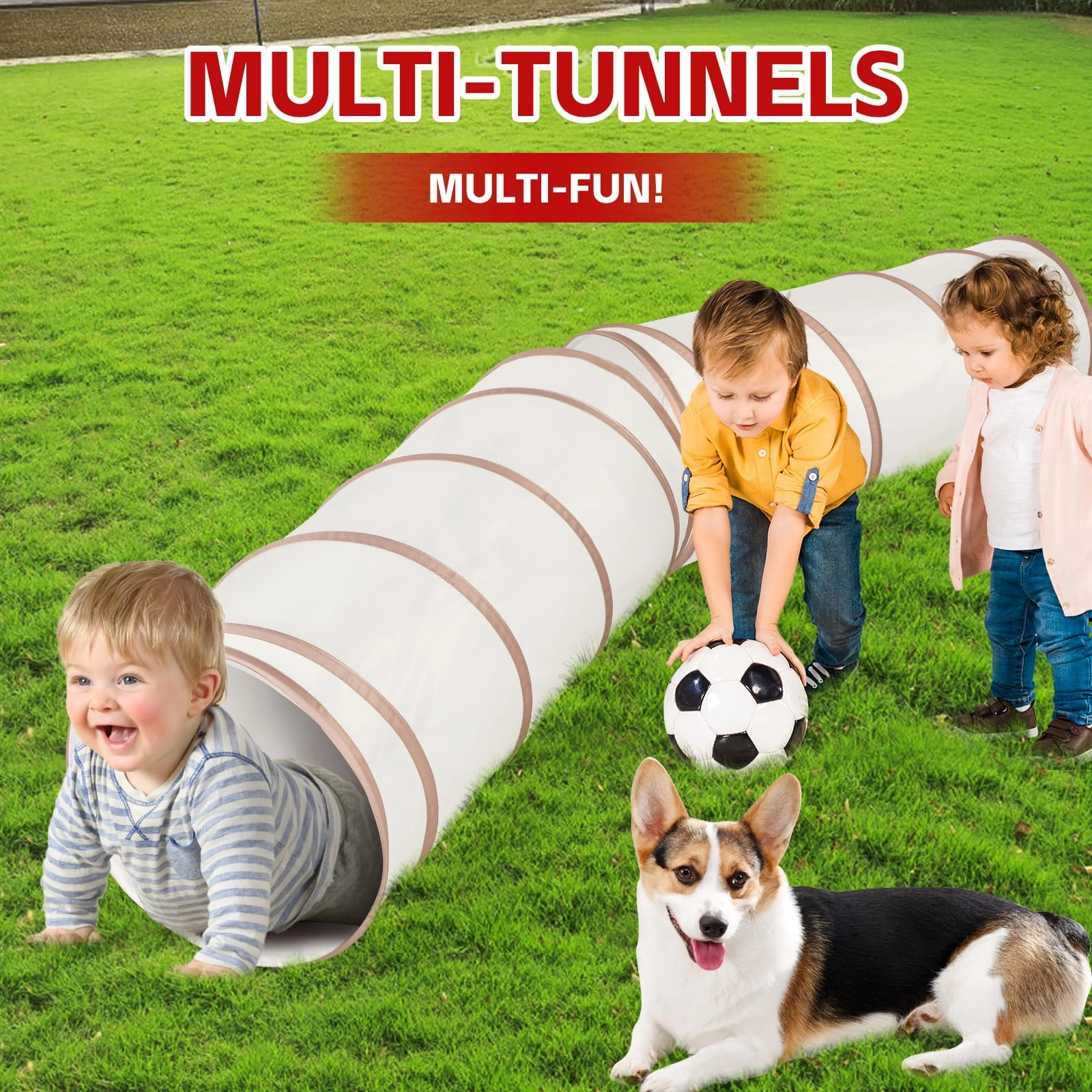 Kids Play Tunnel - Colorful Pop Up Rainbow