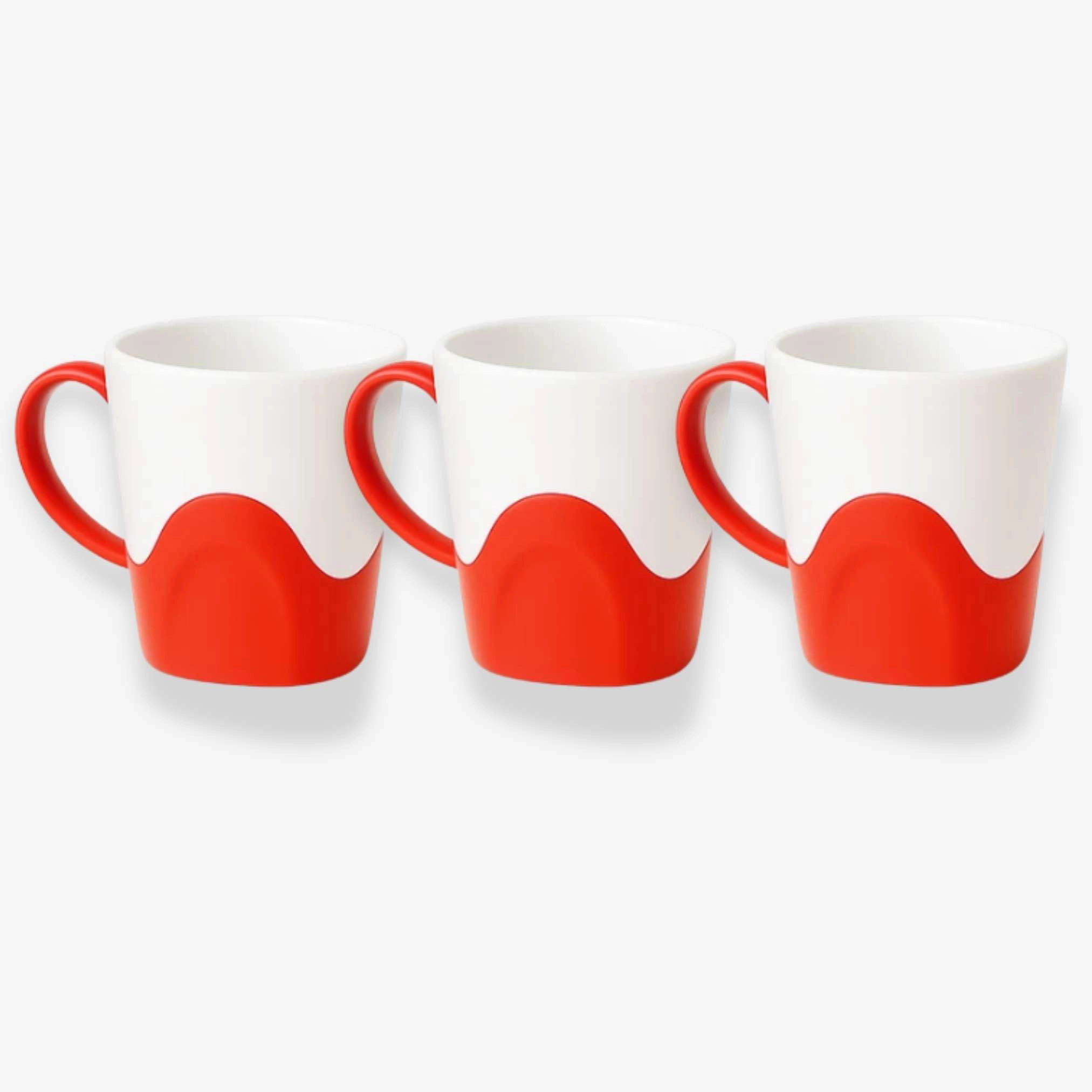 Plastic Mug - 6 pcs - Striped Solid - 280 ml