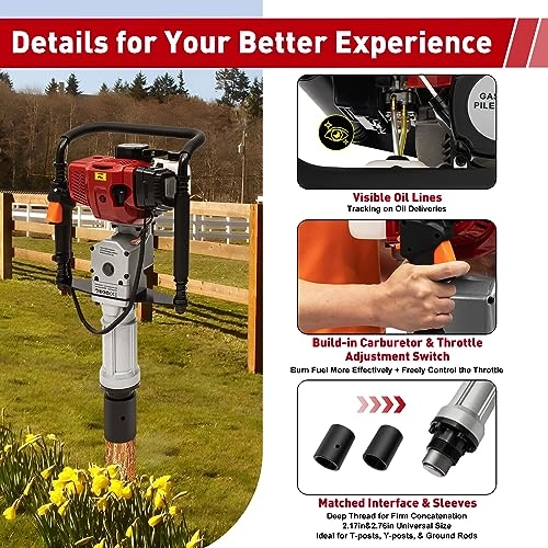 52CC 2 Stroke Gas Powered Pile Driver