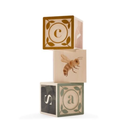 Lowercase Alphablank Blocks - 2 months and up 14 pieces