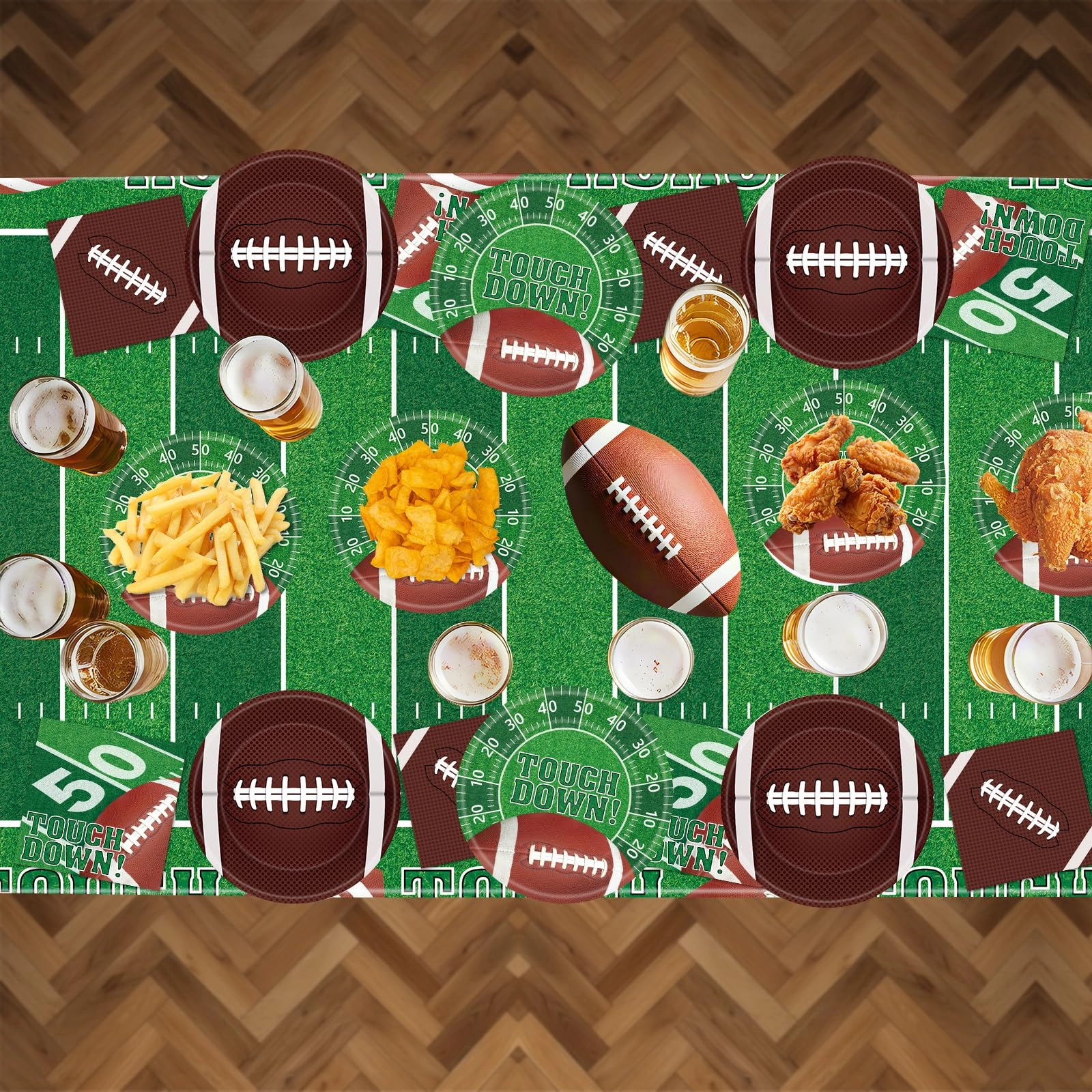 Football Party Supplies Kit - 96 Pack Football Party