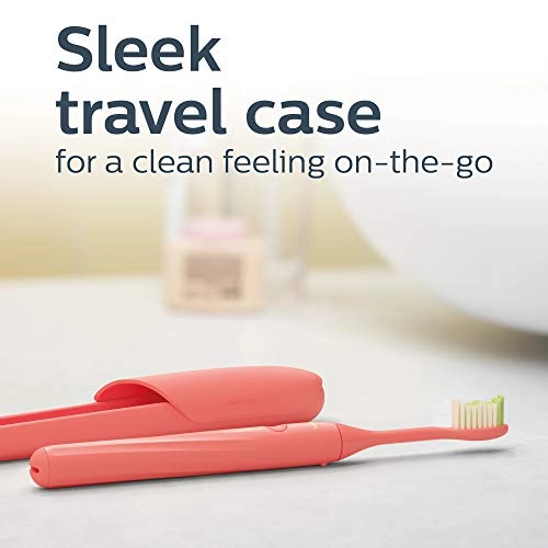One Battery Toothbrush - Miami Coral 3 month battery life 2 Minute Timer