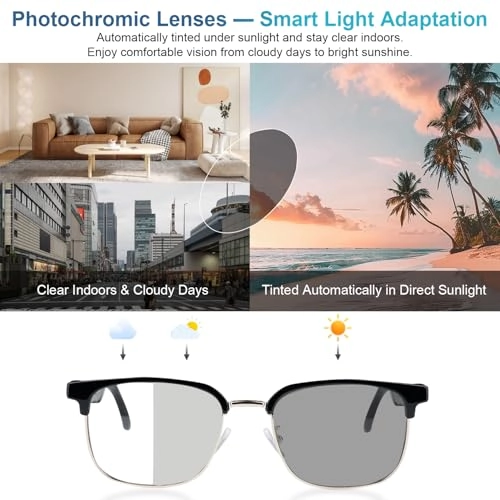 Smart Glasses - Auto Power On/Off Bluetooth UV400/Blue Light Protection