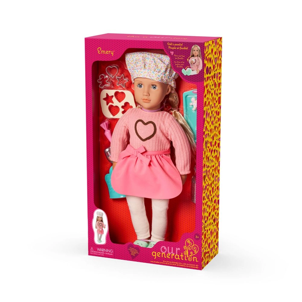 Emery Fashion Doll Playset - 18-inch Baking Ages 3+