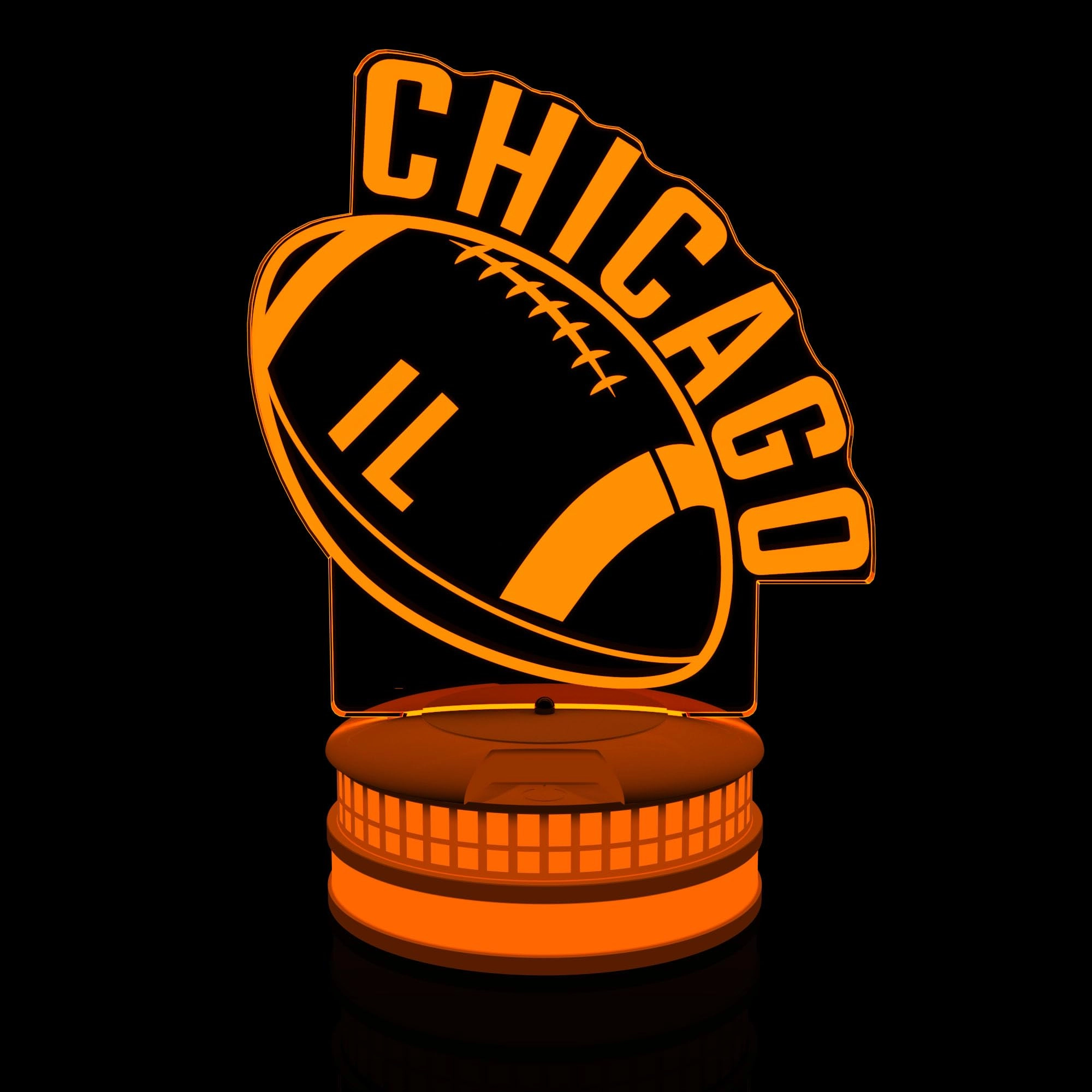 clorurbanlive 3D Football Chicago Night Light - USB Multicoloured