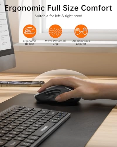 Multi-Device Slim Optical Mouse - Bluetooth, USB