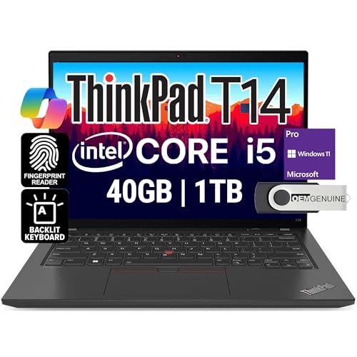 ThinkPad T14 - 14'' Core i5-1335U 40GB DDR4 1TB SSD